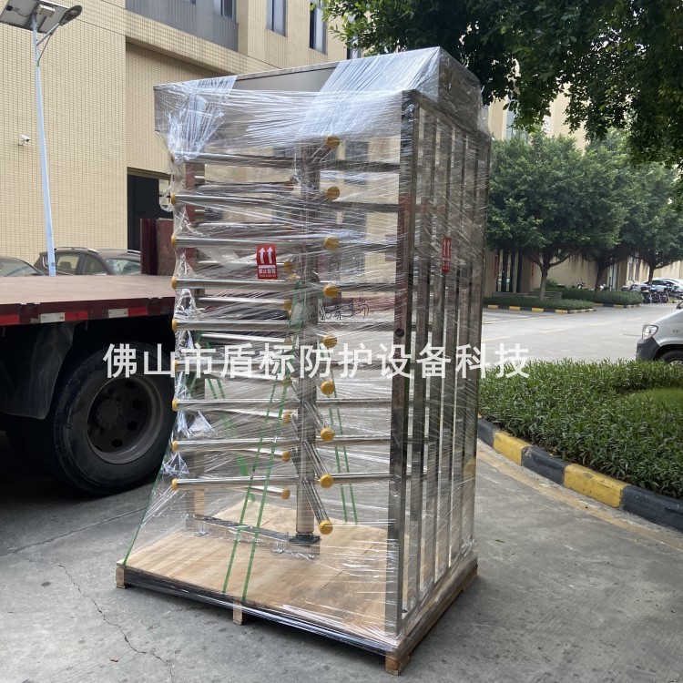 厂家供应304不锈钢成品全高电动旋转门 刷卡智能转闸人脸识别门禁