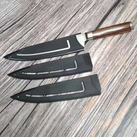 刀鞘黑色PP塑料刀套8寸厨师刀保护套L型镂空快速排水果刀通用刀套