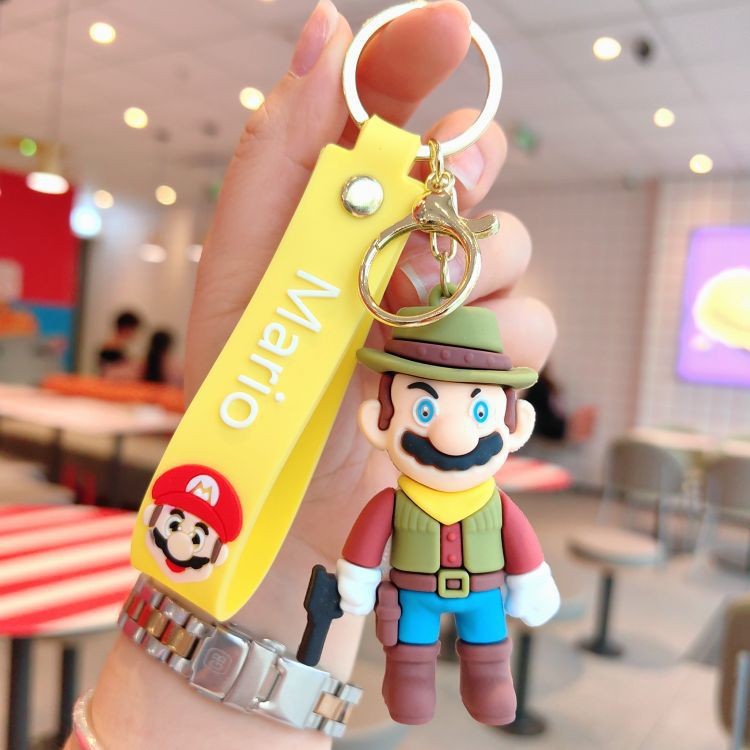 Dibujos animados pvc serie de anime llavero juego de marea muñeca llavero de coche bolsa colgante máquina de garra regalo al por mayor