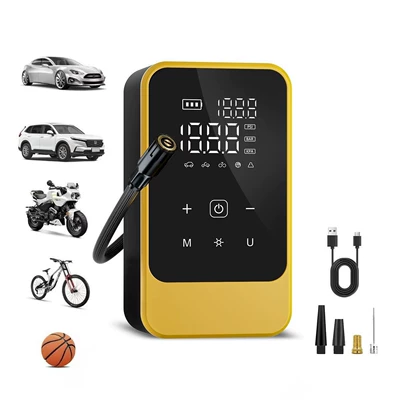 Cross-Border Hot-Selling Wireless Car Air Pump, Electric Smart Portable Off-Road Car and Bicycle Tire Inflator (Hava nasosu) - wireless-digital-display-type-c-charging