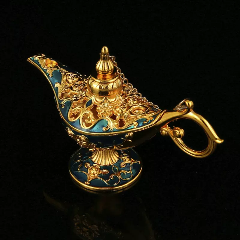阿拉丁神灯许愿灯金属欧式经典工艺品家居装饰创意摆件道具