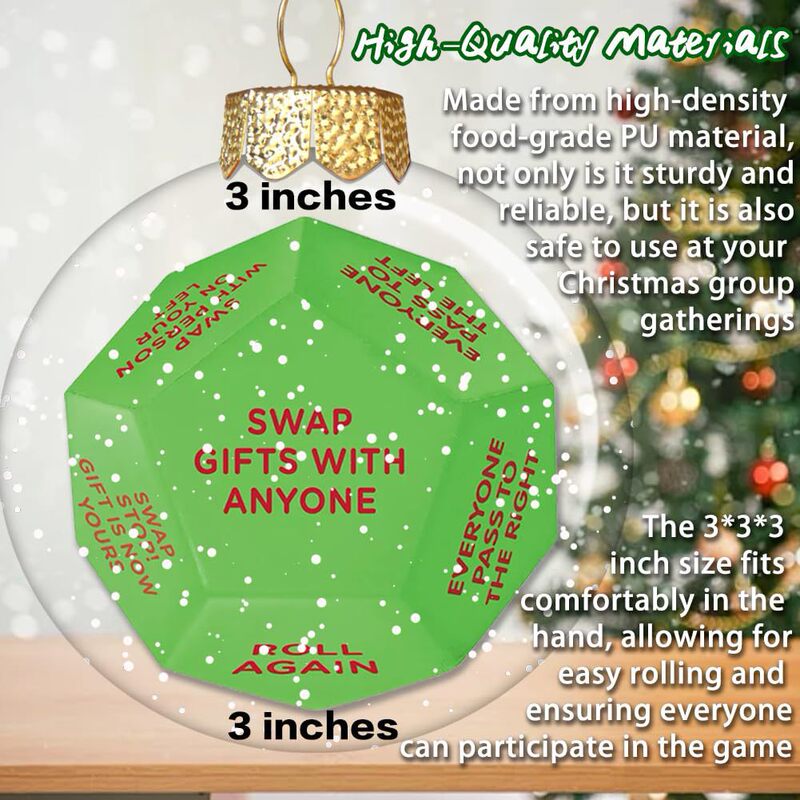Santa Swap Gift Exchange Dice Santa Claus Exchange Gift Dice Shape Santa Swap Gift Exchange Dice Santa Claus Exchange Gift Dice Shape