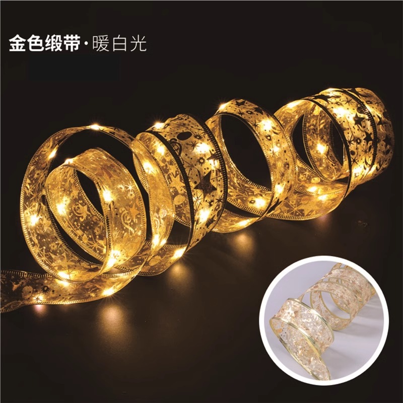 Luces decorativas navideñas Cintas Luces LED Cadena Decoraciones navideñas Árbol de Navidad Luces decorativas Colgante Regalos Cintas