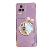 Brand phone case, cute mirror with bow, silica gel protective case, redmi, fall protection