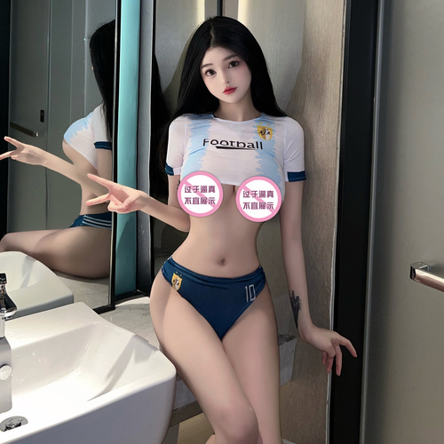 Internet celebrity shoots sexy lingerie football baby cheerleader split uniform tempting sexy manufacturer direct sales and distribution