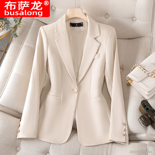New Busalong Women's Long Sleeve Professional Small Coat Formal Dress Women's Outerwear Workwear 8821