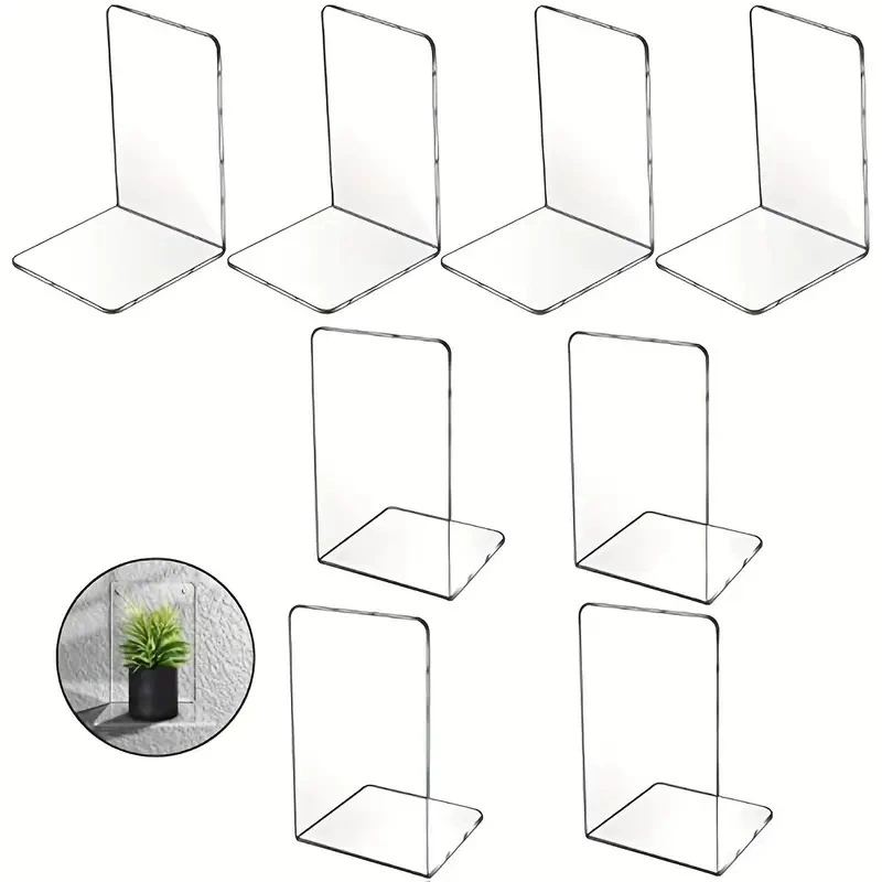 В наличии прозрачная книжная подставка акриловая книжная подставка L-образная книжная полка с картинками книжный альбом дисплей перегородка книжный держатель для хранения