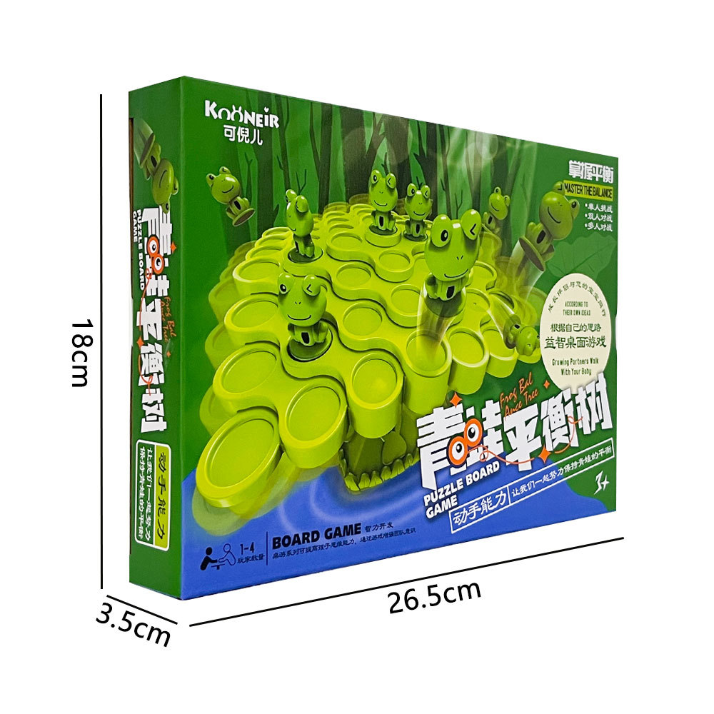 Niños rana equilibrio árbol plegable puzzle juegos de mesa interacción padre-hijo fuerza de concentración institución de educación temprana caja de regalo