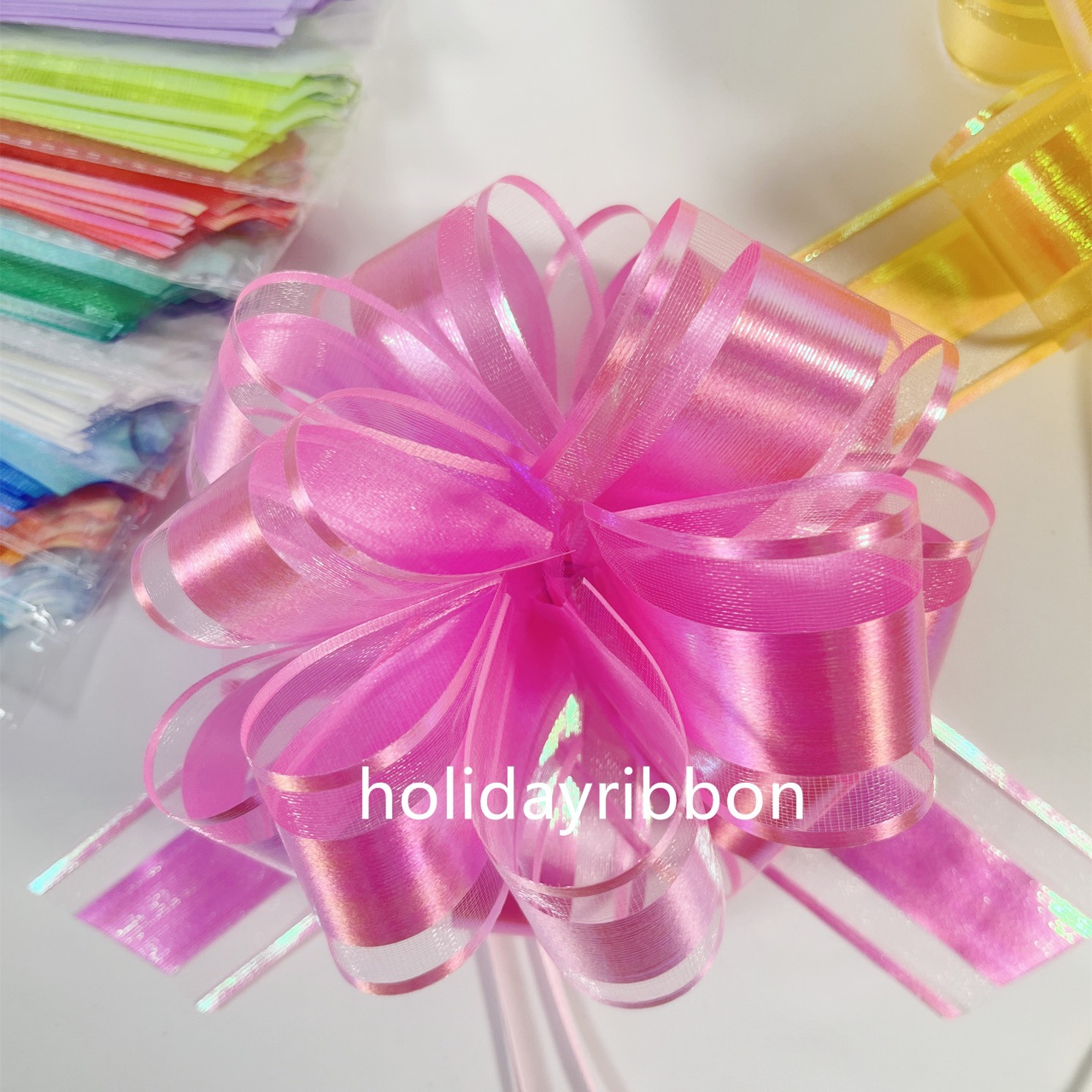 5cm de tela de nieve de color fantasía bola de flores de Navidad decoración de flores de boda un dibujo de forma de 8 secciones de flores de mano