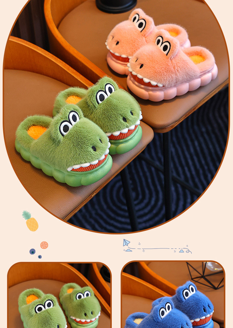 Kinder Baumwolle Winter Indoor Home haarigen Schuhe Jungen, süße Baby Haar Hausschuhe für Mädchen, große Kinder_voghion.com