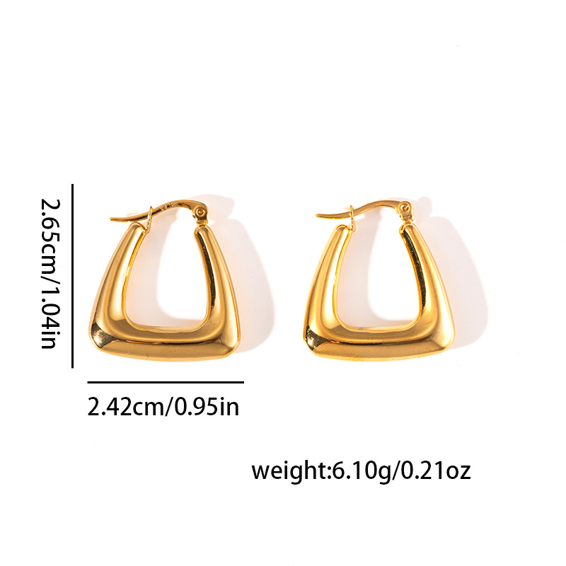 Pendientes de acero de titanio transfronterizos para mujer, lujo ligero, sentido de alta gama, temperamento retro de nicho, pendientes que no se desvanece, pendientes de todo fósforo al por mayor