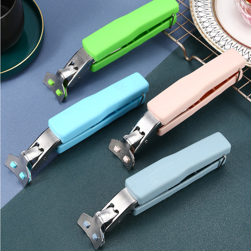 Stainless steel tray lifter wholesale from manufacturer, street vendor, creative kitchen tool, heat-resistant silicone bowl gripper