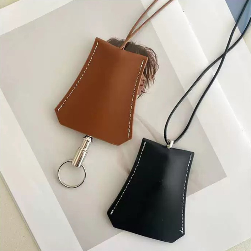 Halter Neck Simple Leather Key Pouch for Women 2026 Hot Style Niche Design Versatile Outdoor Portable Key Storage