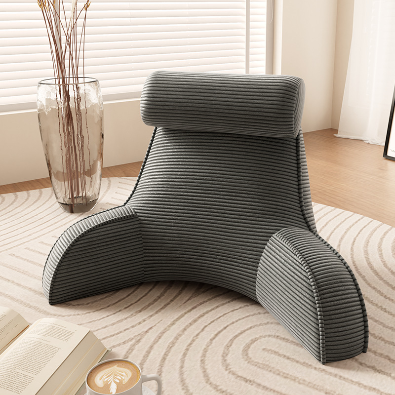 코듀로이-허리베개-다크그레이