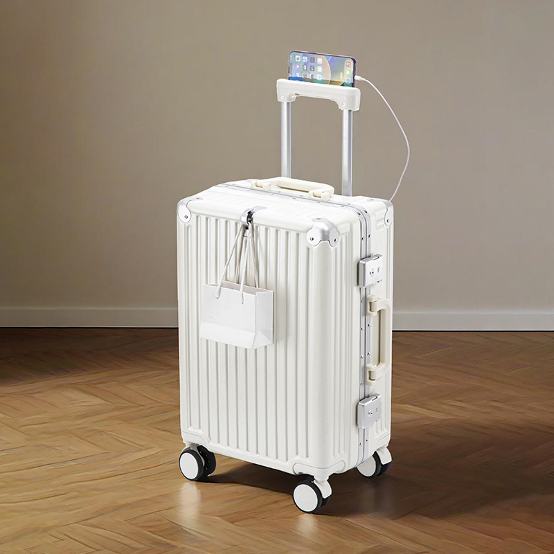 Maleta con marco de aluminio, maleta trolley para mujer, rueda universal multifuncional, estuche para estudiantes de 20 pulgadas, nueva maleta para hombre de 24 pulgadas