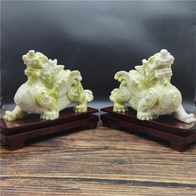 玉石雕刻大号貔貅一对蓝田玉中式家居摆件装饰品礼品工艺品