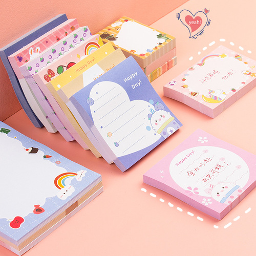 Post-it notes cute cartoon creative colorful ins style cultural stationery students high-looking note pad wholesale