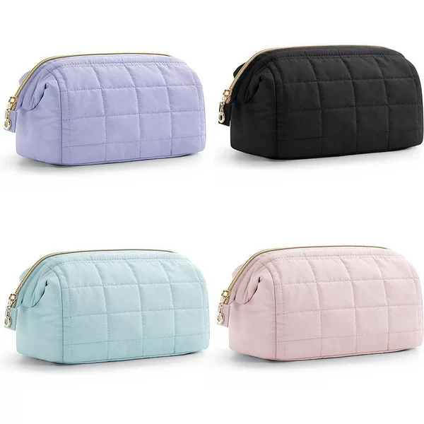 Feihong Cross-Border Large-Capacity Cloud Bag Quilted down Silk Cotton Cosmetic Bag Portable Travel Storage Waterproof Toiletry Bag