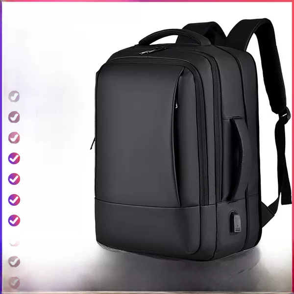 Cross-border Men's Backpack Fashion Travel Women's Backpack Trendy High-end High-capacity Commuter Bag Portable Computer Bag
