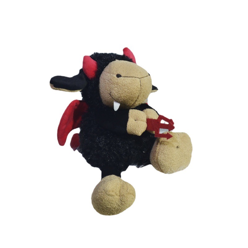 Comercio exterior feo lindo diablo ovejas muñeca de peluche de juguete regalo de Halloween divertido muñeca Decoración Accesorios de la diversión al por mayor