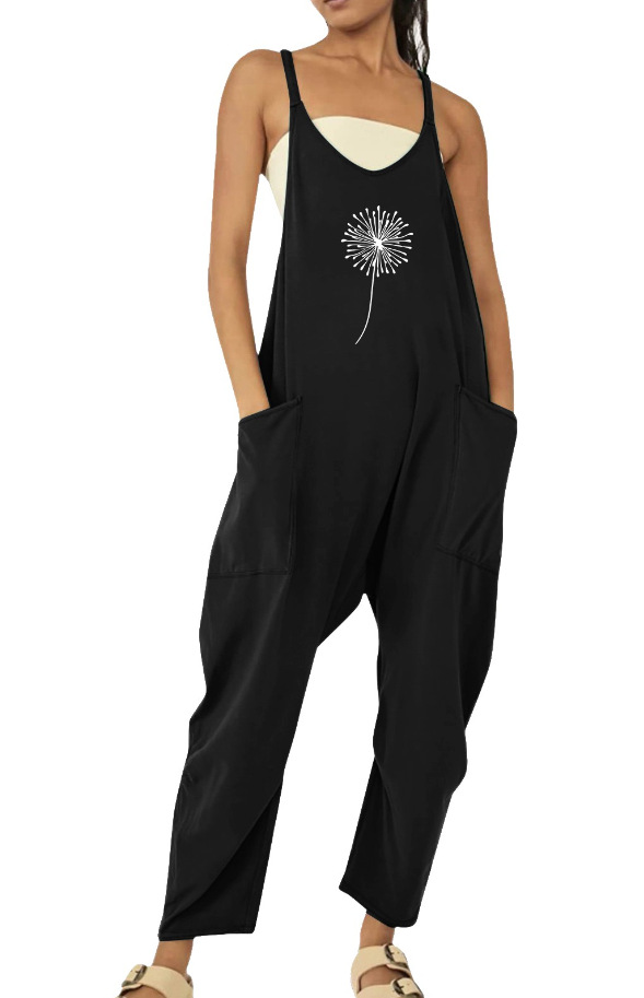 Ropa de mujer europea y americana 2024 verano nuevo estilo Amazon casual bolsillo tirantes de punto pantalones de una pieza pantalones con tirantes mujeres image 18