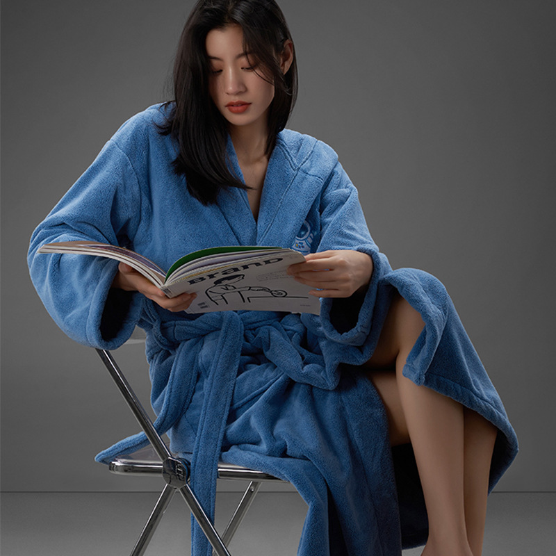 (2개) 산호 양털 후드 목욕 가운 도매 부드럽고 편안한 잠옷 홈 옷 목욕 타월 호텔 홈 목욕 타월 호텔 홈 목욕 타월 세대 헤어