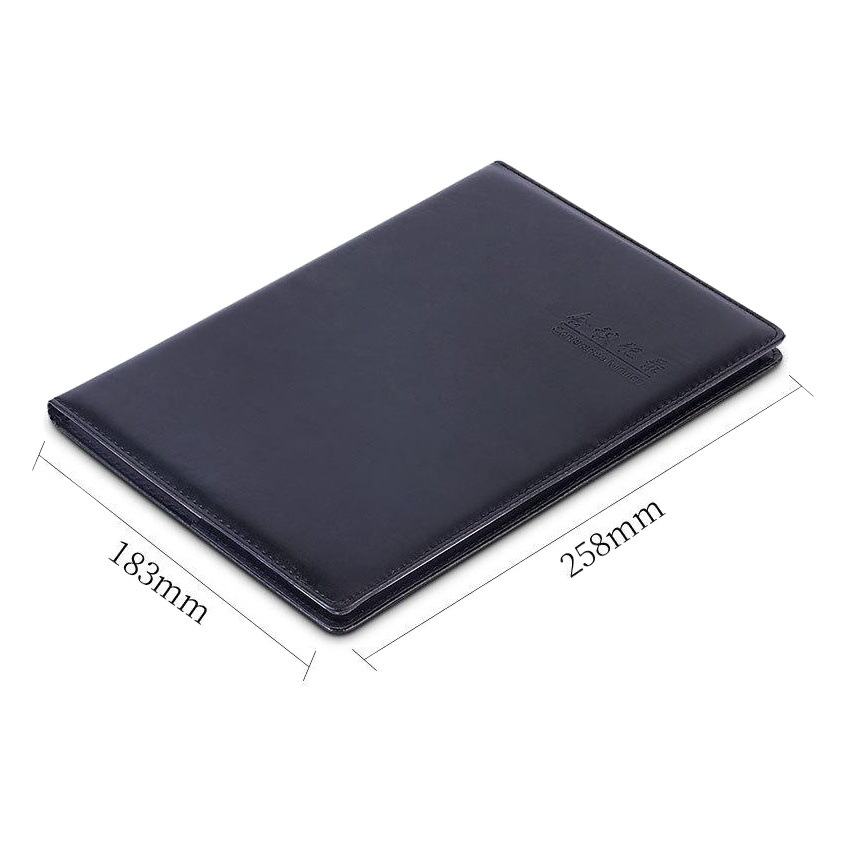 Libreta Deli con Cubierta de Cuero, Grande, 16K, Libro de Registro de Reuniones 7949, Bloc de Notas para Organización de Trabajo en la Oficina