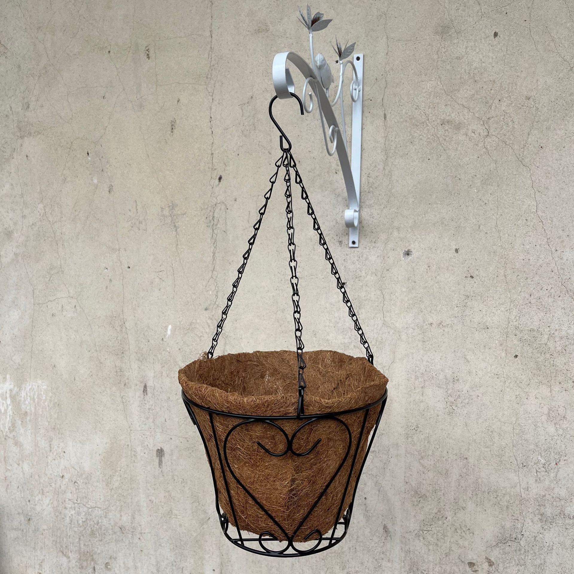Fábrica directa de coco marrón colgar cestas de flores hierro forjado maceta colgar cestas colgar orquídeas comercio electrónico transfronterizo al por mayor image 3