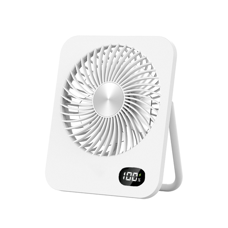 Cross-border new lightweight desktop fan home Outdoor Mini Portable usb fan digital display mute wall hanging fan