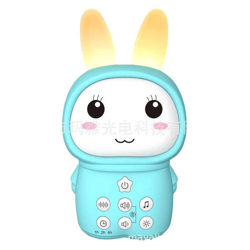 子供の夜の明かりの白い騒音は睡眠器のかわいいウサギを助けて睡眠の自然な音楽の睡眠器を改善します。|undefined