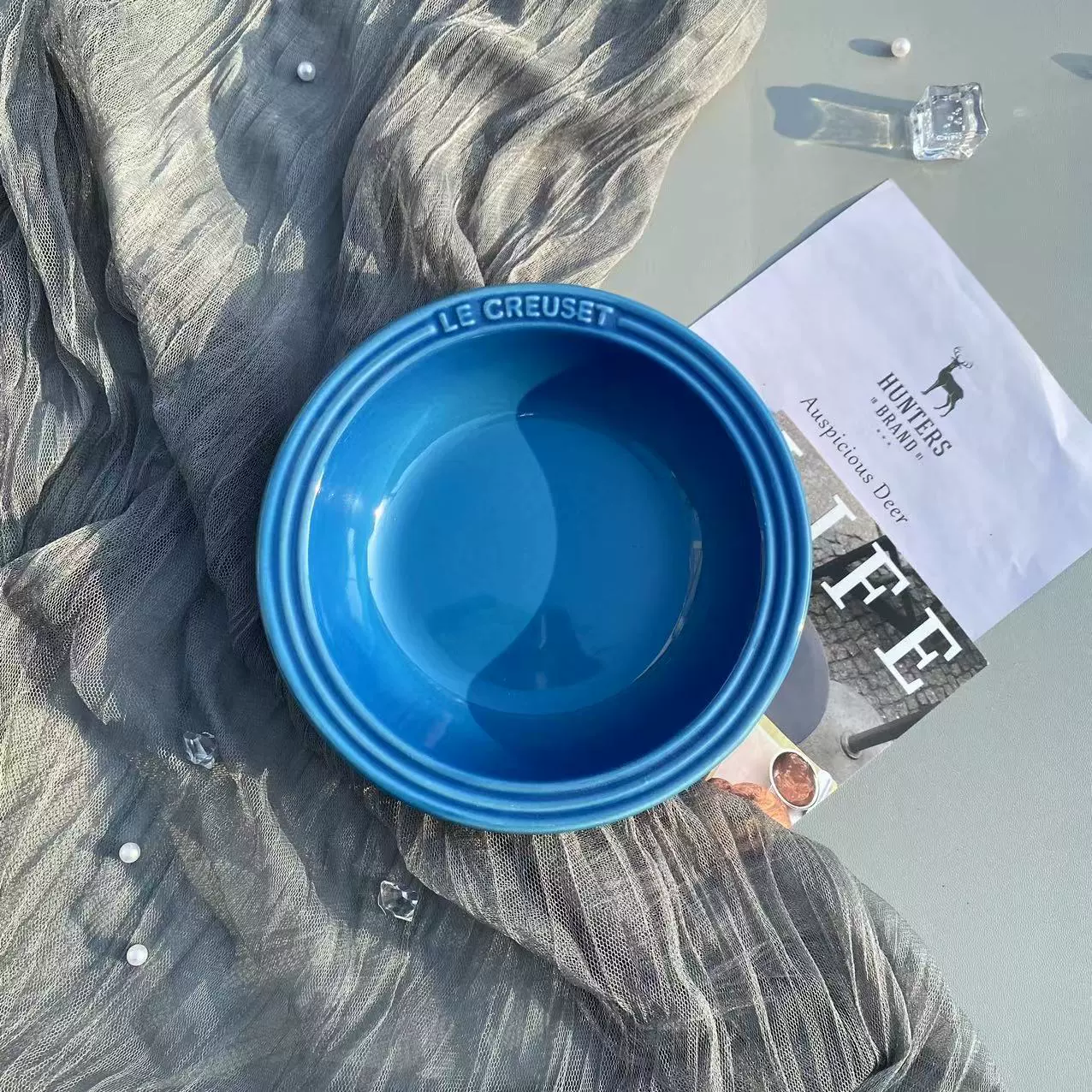 Керамическая посуда Le Creuset Cool Ceramics 15см сетевая тарелка-поднос глубокая круглая, подарочная коробка, вариации цвета
