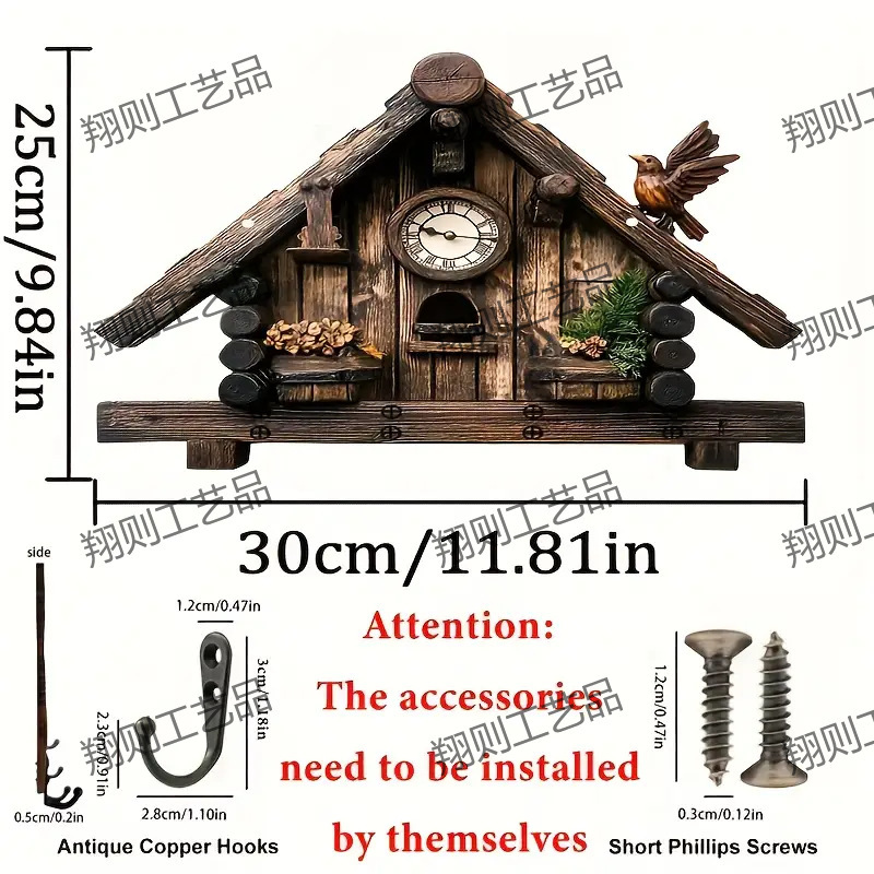 クロスボーダー热い贩売スポットカラフルな木制小屋キーハンガーフラットグラフィックリビングルーム装饰ストラップ木制卸売|undefined
