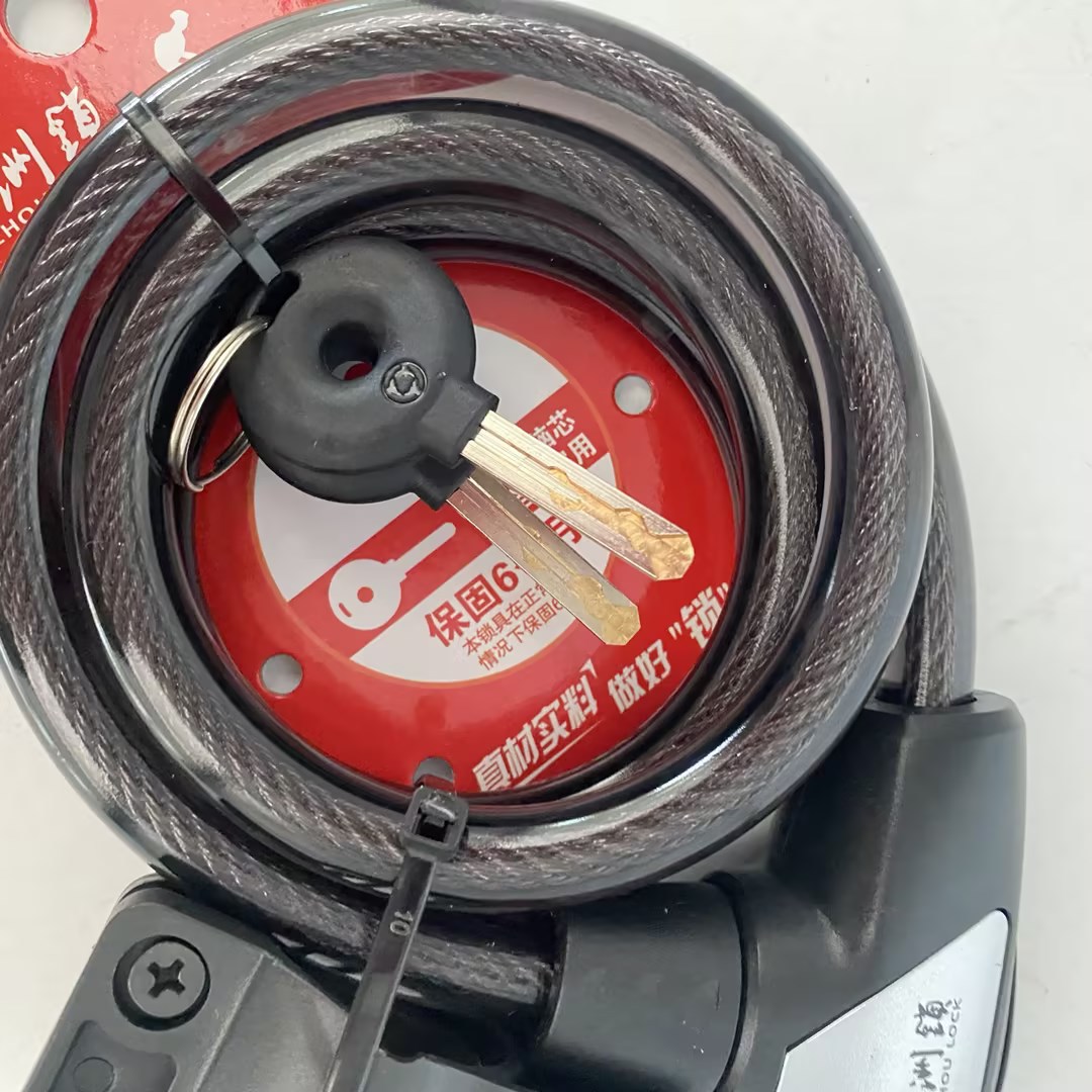 Nuevo Ji Zhou 5119 bicicleta bloqueo bicicleta de montaña antirrobo bloqueo de alambre portátil batería coche bloqueo de cable bloqueo image 6