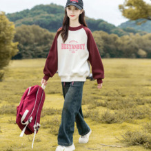 女童卫衣2024新款秋冬款女孩宝宝加绒秋