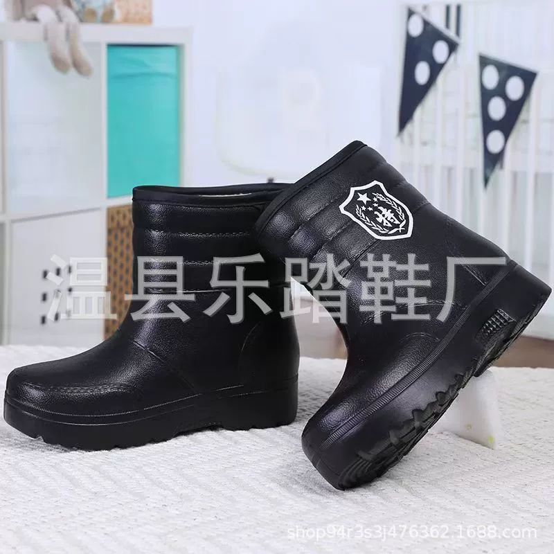 Плюшевые снежные сапоги противоскользящие теплые водонепроницаемые сапоги для мойки автомобиля Корейская версия сапоги EVA в одном сапоги Кухня Прачечная рабочая обувь