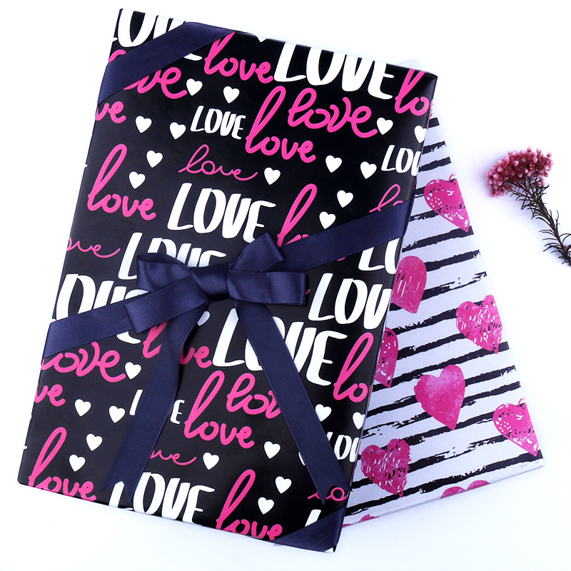 El día de San Valentín de papel recubierto de papel de regalo Amazon nuevo clásico regalo de cumpleaños de vacaciones de papel de regalo