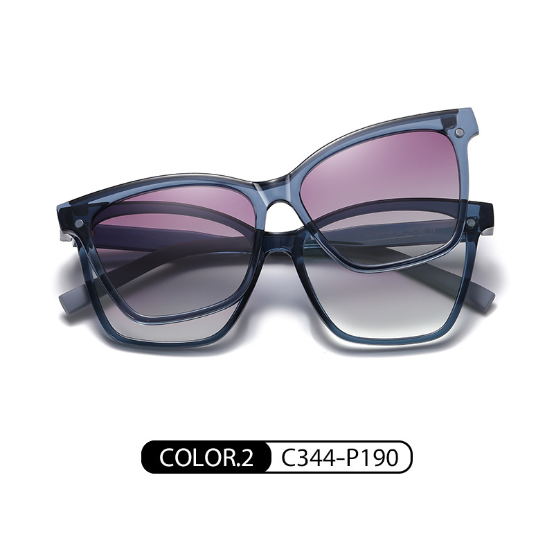 CG7704 europeo y americano nuevo miopía magnética conjunto gafas un espejo de doble uso TR90 ultra-ligero conductor de la moda gafas de sol polarizadas