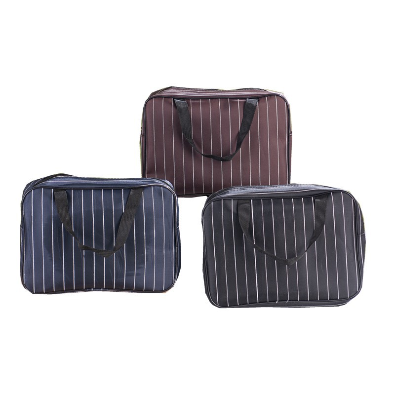 Nueva bolsa de lavado engrosada baño maquillaje fitness almacenamiento viaje rayas mujeres hombres bolsa universal fábrica al por mayor
