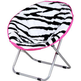 户外折叠沙滩椅月亮椅自驾旅游露营野餐沙滩长毛绒折叠椅