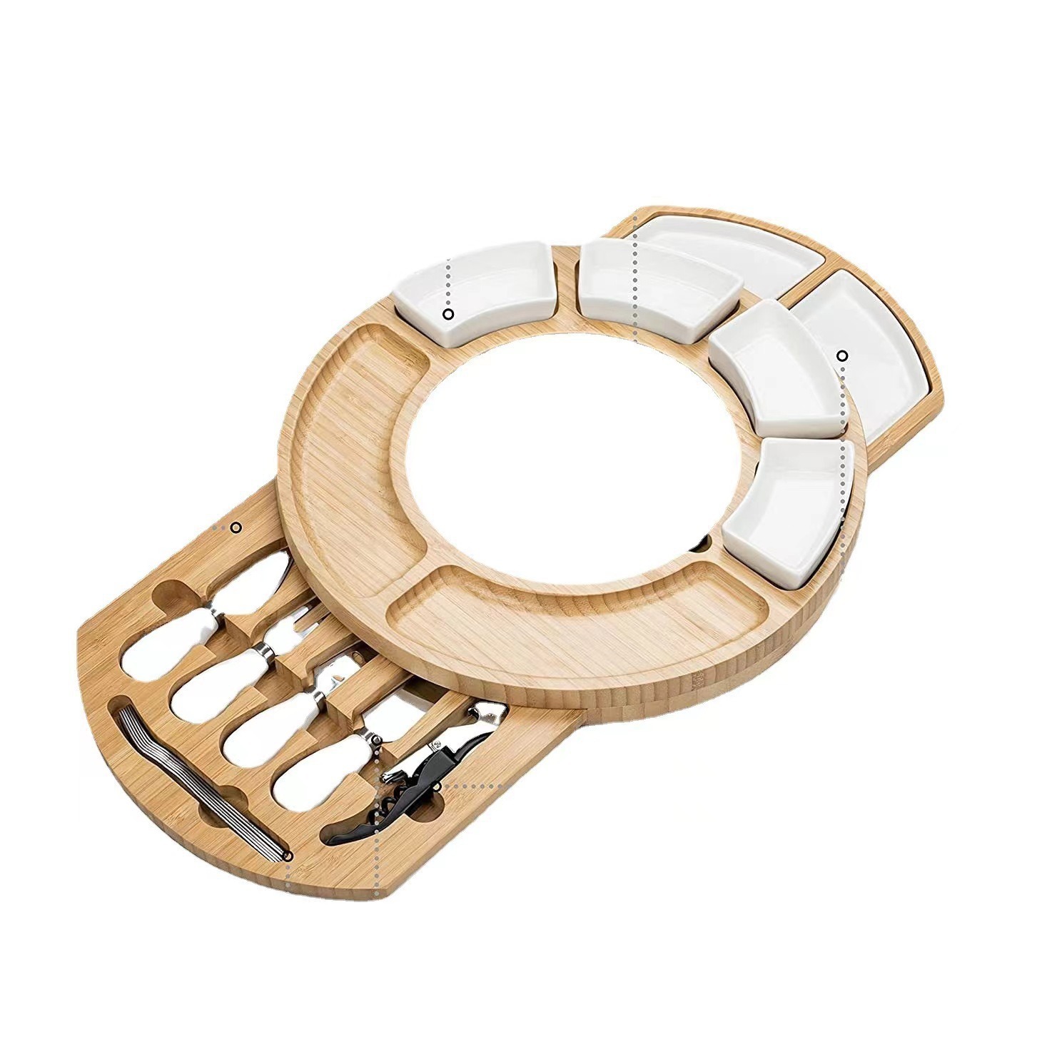 Tabla de cortar de madera maciza nueva tabla de cortar de queso y queso tabla de cortar multifuncional extraíble tabla de cortar pan de frutas para el hogar tabla de cortar de filete