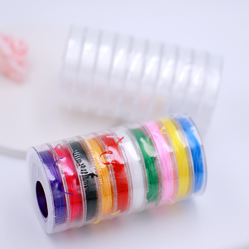 0.8mm mini color Crystal elastic rope Duke line Wenwan flat elastic line DIY handmade accessories beaded line