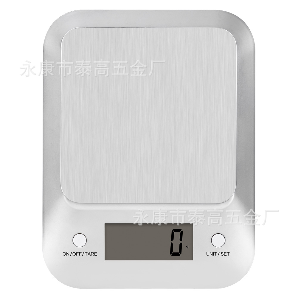 家用不锈钢厨房秤5kg电子天平烘焙燕窝台秤中药材数显便携设计