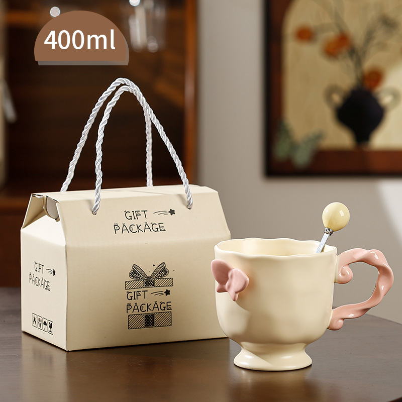 Taza de mariposa creativa Taza de cerámica de alta calidad Taza de café de recuerdo Taza de agua de oficina Taza de desayuno para el hogar