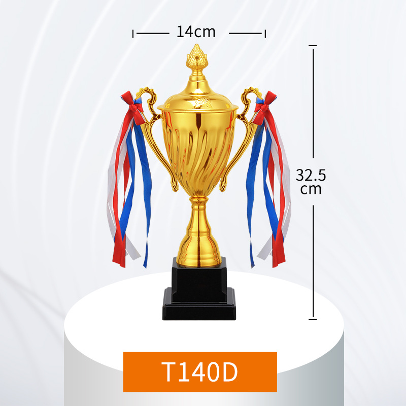 Trofeos metálicos personalizados para partidos de fútbol, baloncesto, escuelas de baile, competiciones deportivas y jardines de infancia con grabado e impresión de alta calidad.