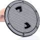 Yacht inspection black nylon 4 inch/6 inch/8 inch with dot fan deck plate marine yacht hand hole cover hatch cover