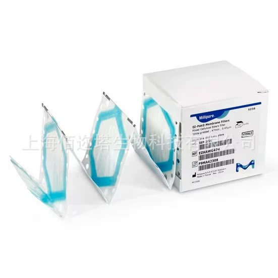 EZHAWG474 Стерильный мембранный фильтр Millipore 0,45 мкм с мембранной пленкой Millipore EZ-Pak