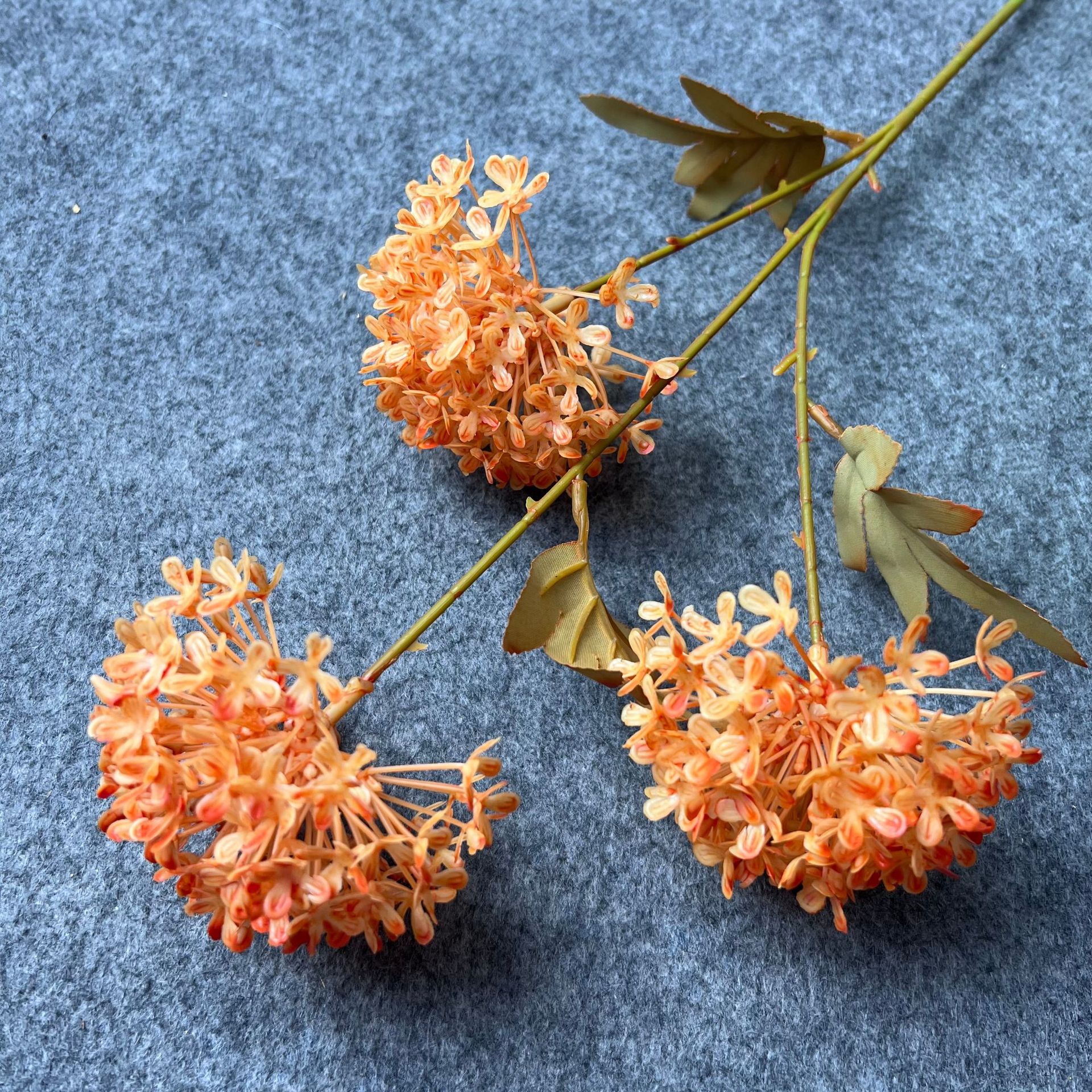 Wooden hydrangea orange