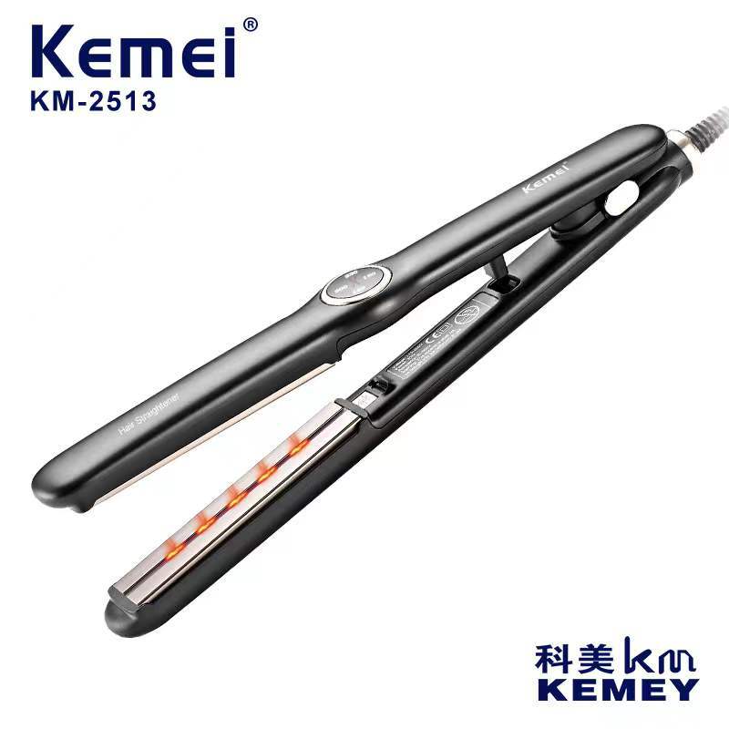 KEMEI KEMEI splint KM-2513 ceramic quick-heating constant temperature LCD LCD display infrared curly hair straightener