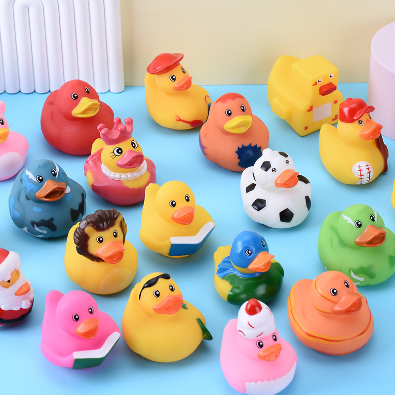 Little Duck Kidsren Playing in the Water and Bathing Pinch and Screaming Little Yellow Duck Baby Early Education Bathroom Spray Water Kidsren's Bath