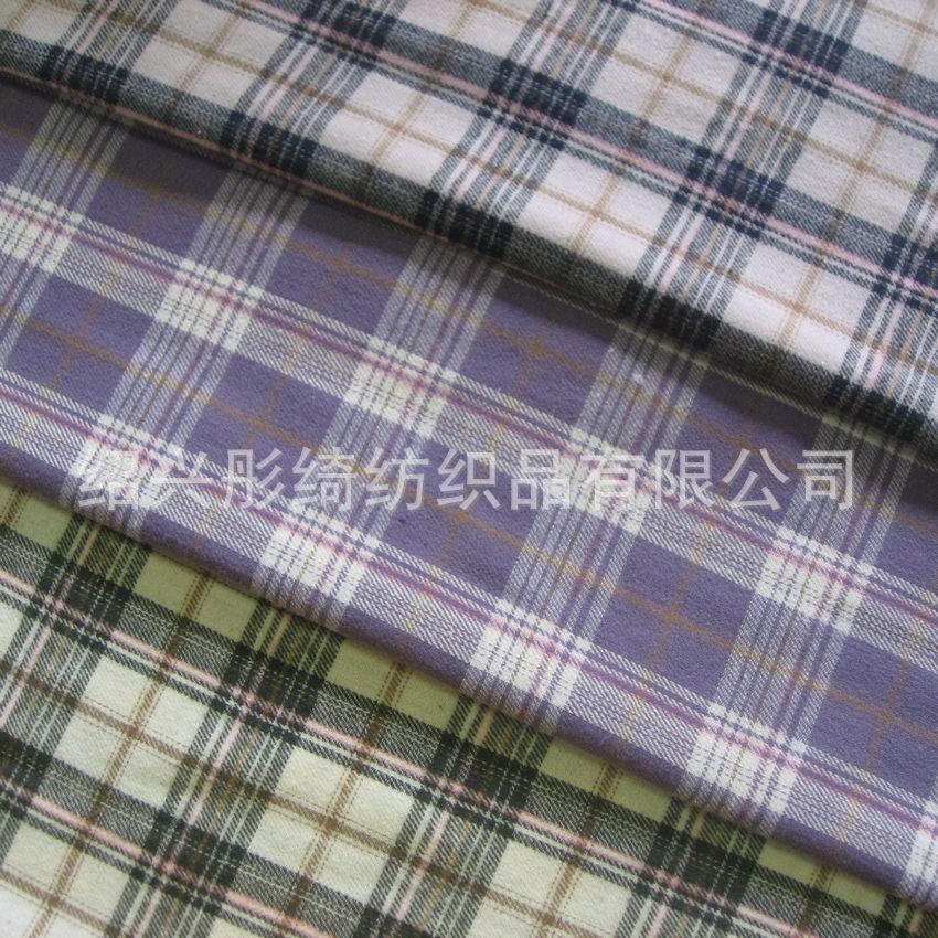 梭织面料 色织格子布 全棉法兰绒面料-阿里巴巴